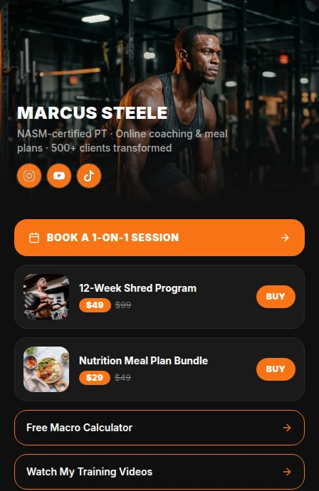 Iron Pulse template preview